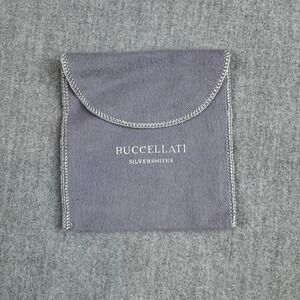 Buccellati Silversmiths Jewelry Storage Pouch Gray Soft Travel Case Holder Y2K